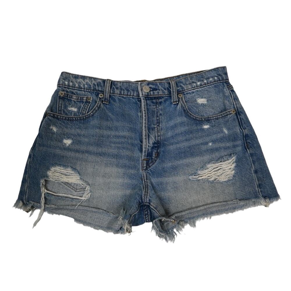 GAP 3" High Rise Button Fly Cut Off Denim Short Womens 27